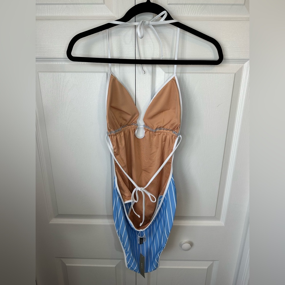 NWT J.Crew Cutout one-piece swimsuit in stripe sz.14 - Picture 6 of 6